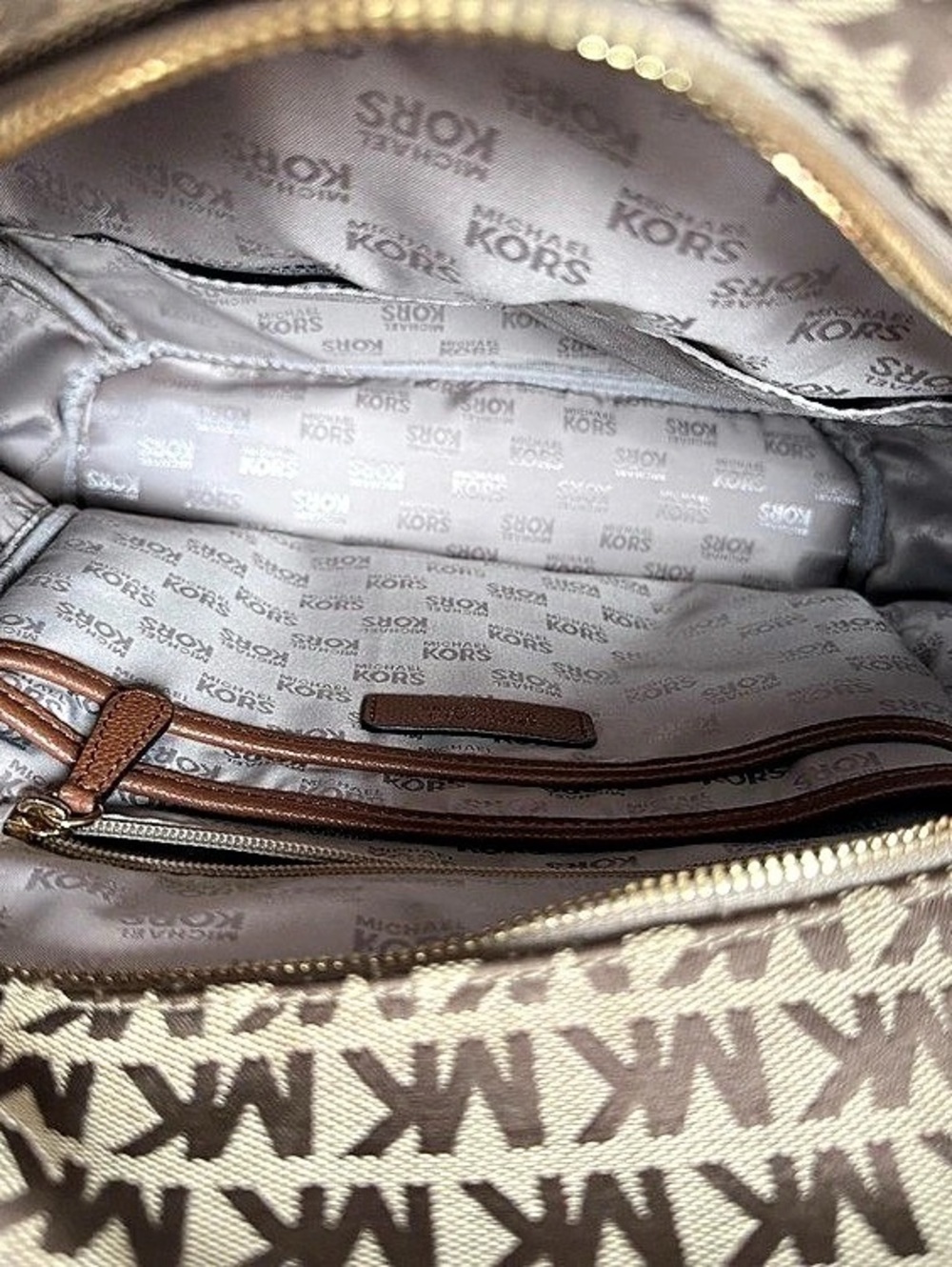 Michael Kors Abbey Large MK Signature Backpack – Authentic - Picture 4 of 5